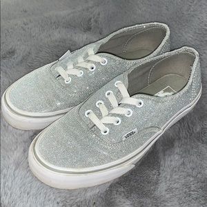 Vans Silver Sparkly Glitter 7.5 Women’s Shoes